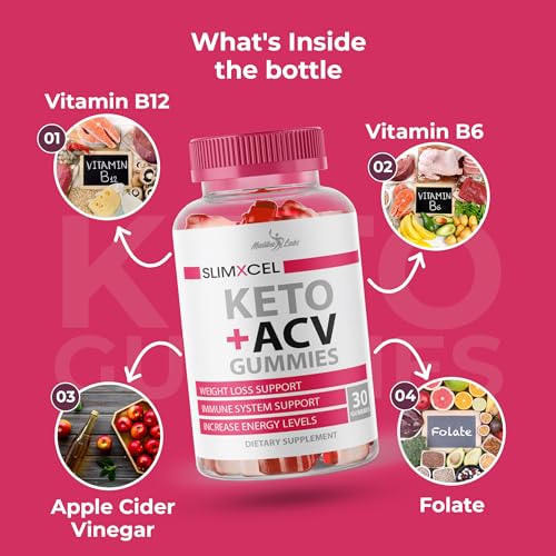 SlimXcel Keto ACV Gummies Weight Loss - 1500mg Once a Day, Strong Time Released Advanced Malibu Labs
