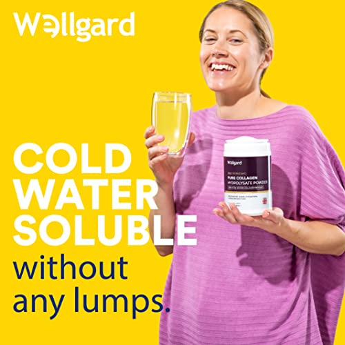 Collagen Powder, Gold Standard Bovine Collagen Peptides Powder by Wellgard - High Levels of The 8 Essential Amino Acids
