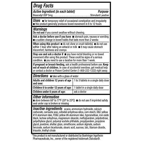 HealthA2Z Laxative Bisacodyl 5mg | 250 Counts | Gentle and Fast Overnight Relief