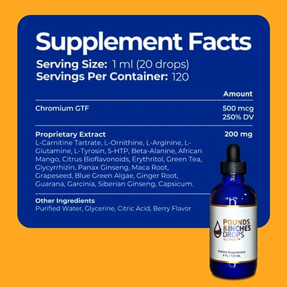 Dirobi Pounds and Inches Weight Management Drops, Liquid Supplement