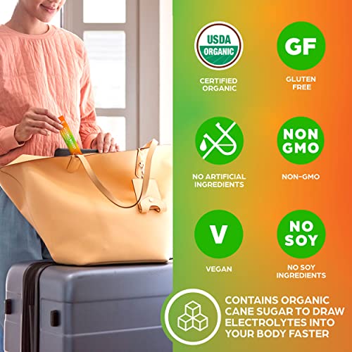 Orgain Organic Hydration Packets, Electrolytes Powder - Mango Hydro Boost with Superfoo Orgain