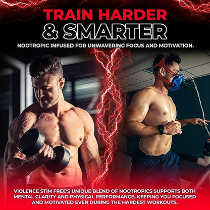 VIOLENCE Stim Free Pre Workout Powder by REVSCI, Precision Dosed Non Stim Preworkout