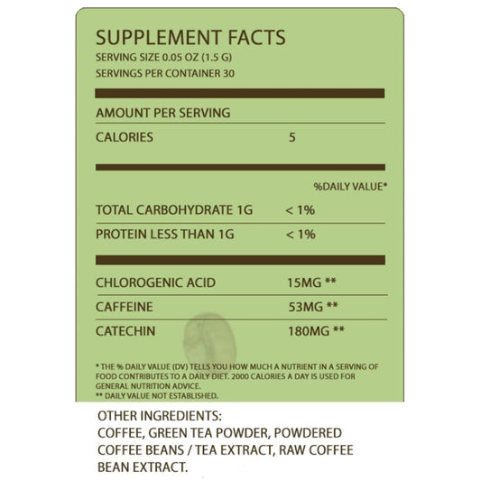 Fine USA Green Tea & Coffee | Clean Energy & Focus | Boost Metabolism | Catechins