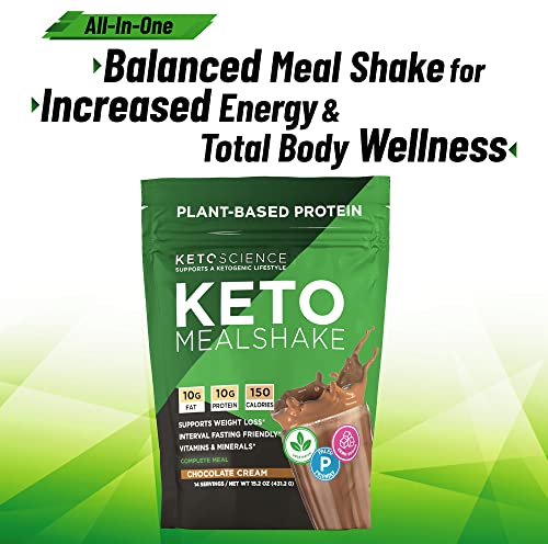 Keto Science Plant Based Protein, Keto Meal Shake, Supports Weight Management
