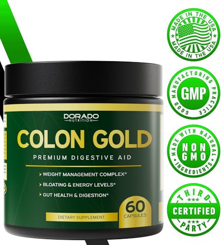 Colon Cleanse and Gut Detox for Weight Management & Digestive Support - Cascara Sagraoda DORADO NUTRITION