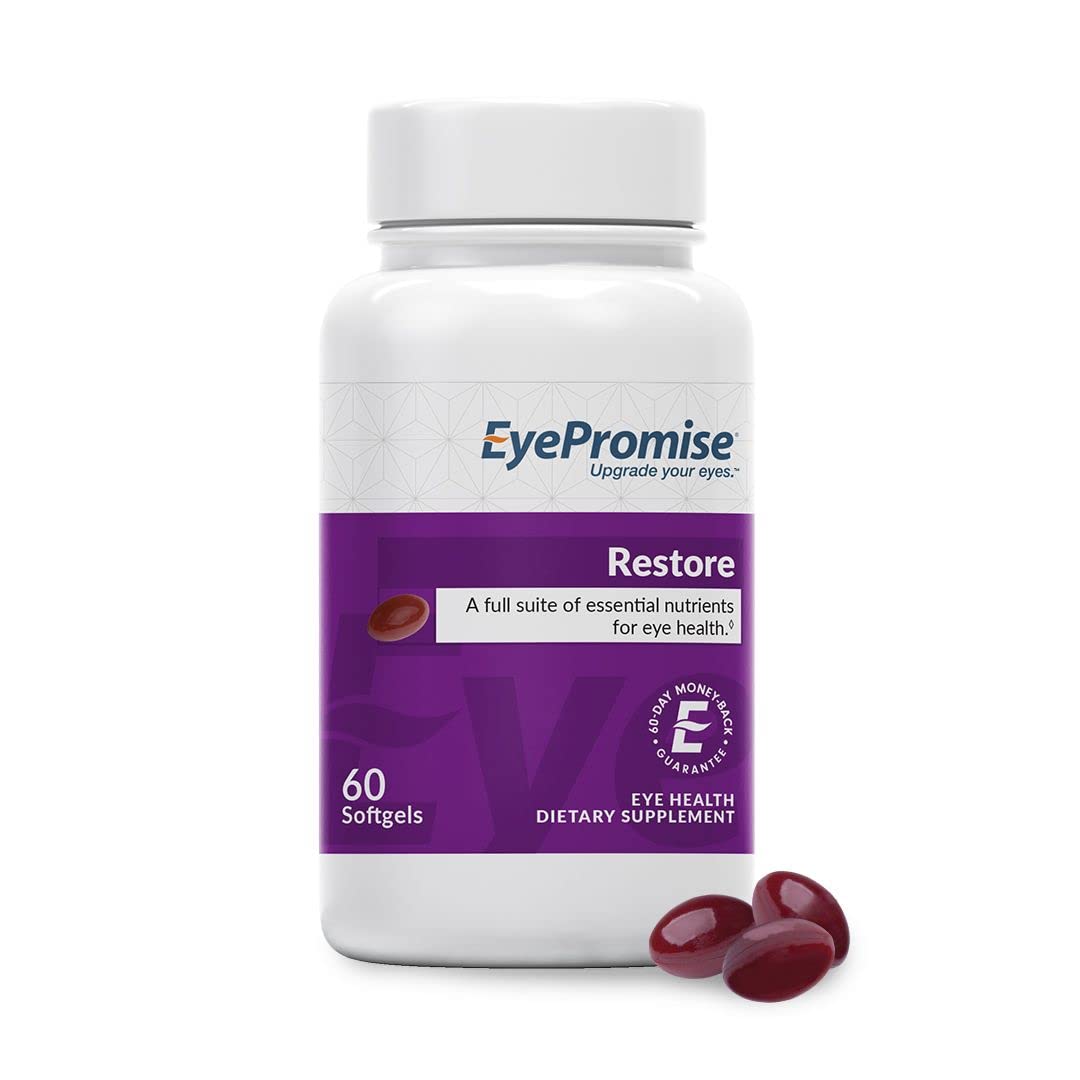 EyePromise Restore Supplement - 60 Softgel Capsules Containing Lutein EyePromise