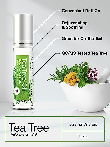 Horbaach Tea Tree Essential Oil Roll On Blend | .33 fl oz (Pack of 2) | Roller for Skin Horbäach