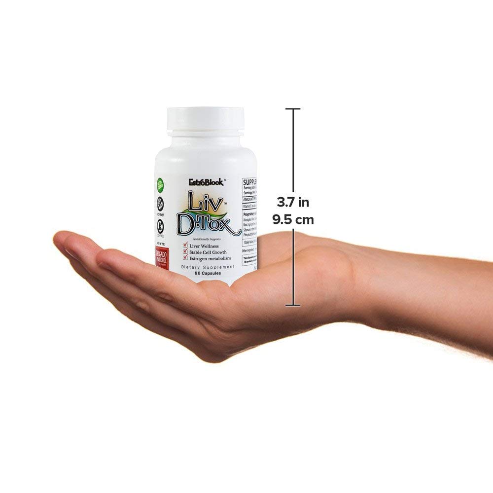 Liv D-Tox - 60 Capsules - Liver Detox and Cleanse Support Health Supplement, with Turmeric