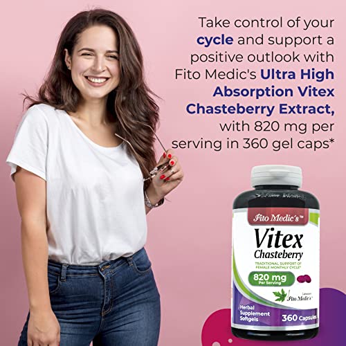 FITO MEDIC'S Lab - Vitex Supplement for Women - chasteberry- Menopause Support - 820 mg FITO MEDIC'S