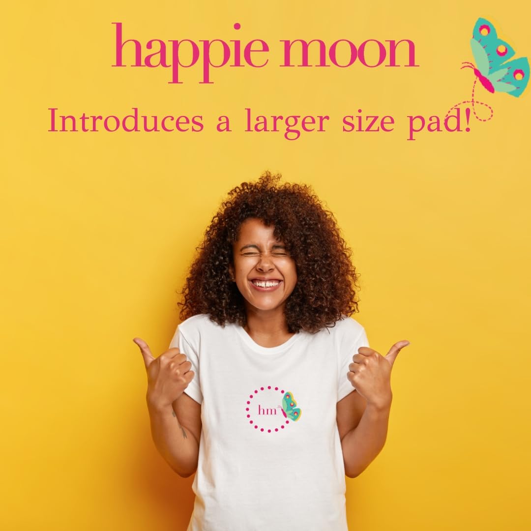 happie moon Tween and Teen Pads | Small Organic Cotton Cover Period Pads | Ultra Thin Cotton Pads Happie Moon