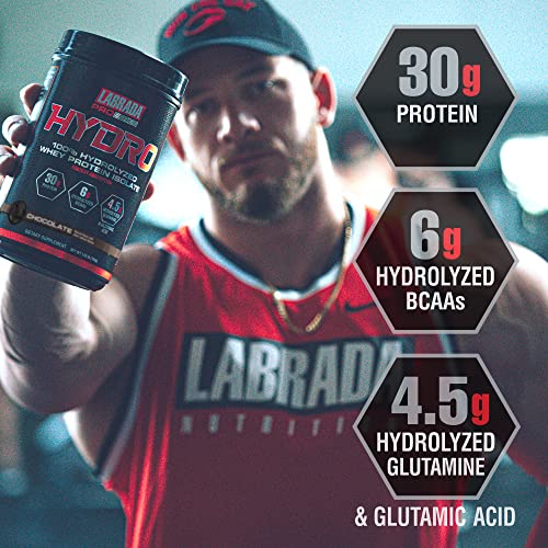 Labrada Hydro 100% Pure Hydrolyzed Whey Protein Isolate Powder, Lactose Free