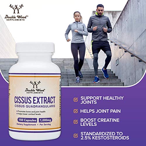 Cissus Quadrangularis Super Extract, 150 Capsules, Manufactured in The USA, Dietary Double Wood Supplements