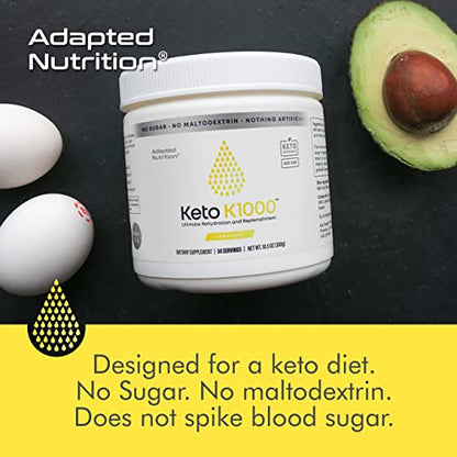 Hi-Lyte Keto K1000 Electrolyte Powder | Lemonade | Hydration Supplement Drink Mix