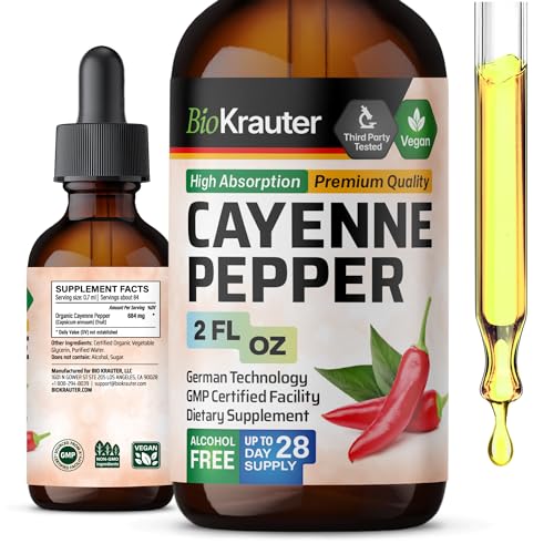 MAUWE HERBS Cayenne Pepper Supplement - Organic Cayenne Pepper Tincture 
