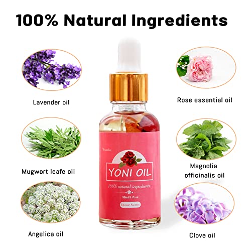 2 Packs Yoni Oil for Women, All Natural Feminine Oil Intimate Deodorant for Women, Ph Balanced