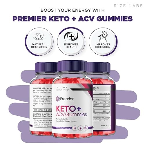 rize labs (3 Pack) Premier Keto ACV Gummies, Premier Keto Gummies for Advanced Weight rize labs