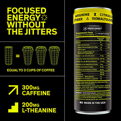 Echelon Pre-Workout Energy Drink - 12-Pack, Yuzu Cayenne - Peak Performance