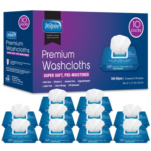 Inspire Adult Wet Wipes, Adult Wash Cloths, Adult Wipes for Incontinence