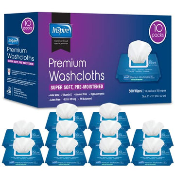 Inspire Adult Wet Wipes, Adult Wash Cloths, Adult Wipes for Incontinence Inspire