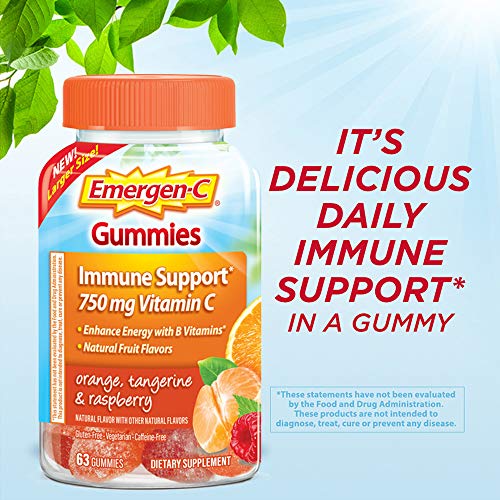 Emergen-C 750mg Vitamin C Gummies for Adults, Immune Support Gummies Emergen-C