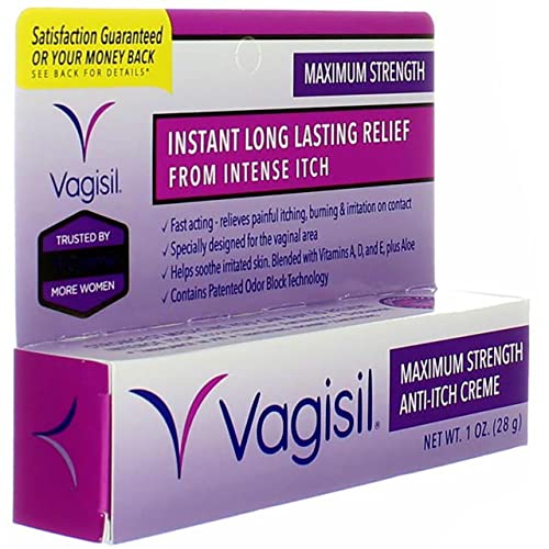 Vagisil Medicated Anti-Itch Creme Maximum Strength - 1oz, Pack of 5 Vagisil