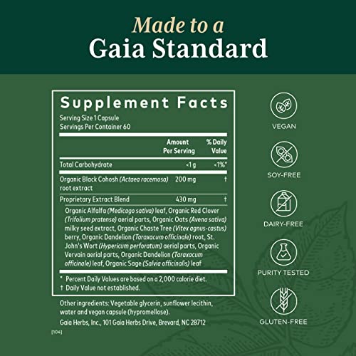 Gaia Herbs Pro Female Hormone Support - Menopause Supplement for Women - with Vitex Gaia Herbs