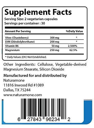 Estrogen Balance with Vitex & DIM for Women by Naturamone - for PMS Relief, Hormonal Acne, Estrogen Naturamone