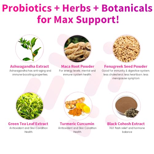 120 Billion CFU Probiotic - Menopause Support Probiotics for Women, 13-in-1 Natural