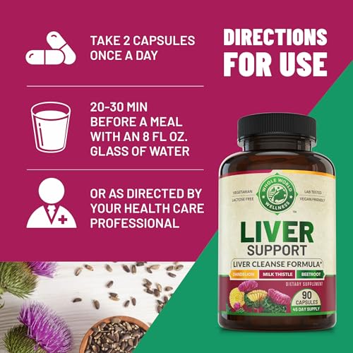 Liver Cleanse Detox & Repair Formula. Liver Support Supplement with Dandelion Root Silymarin
