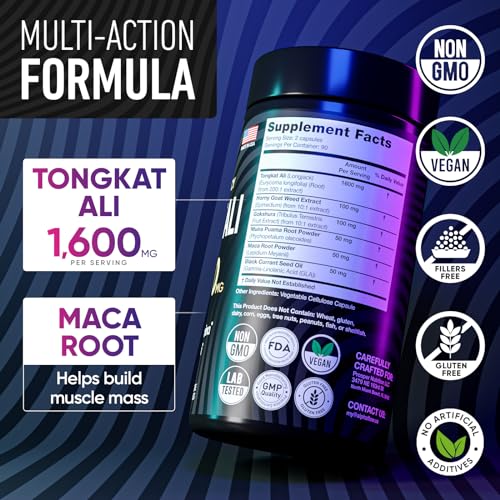 Tongkat Ali Supplement 1600MG - Longjack Tongkat Ali for Men - Euryco