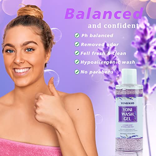 Yoni Wash Yoni Oil Yoni Soap Set, 5.29oz Yoni Soap Bar, 2 * 30ml Feminine Oil, 6.7 fl.oz Feminine Wash
