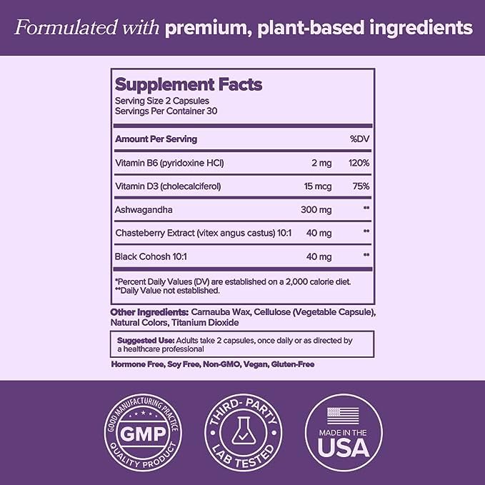 MENO Vitamins for Menopause, 30 Servings (Pack of 3) - Hormone-Free Menopause