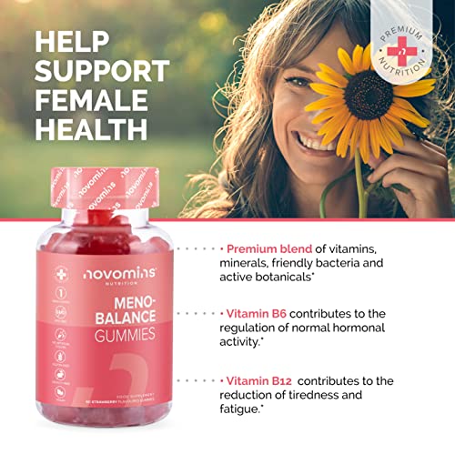 Novomins Meno-Balance Gummies – Menopause Support – Perimenopause and Post Menopause Novomins