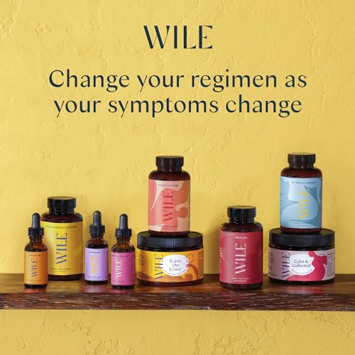 WILE Perimenopause Supplement for Women Stress Support, Ashwagandha Supplements WILE