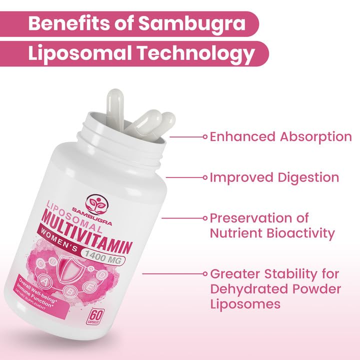 Liposomal Multivitamin for Women 1400MG - Womens Daily Multi Vitamins Supplements Sambugra