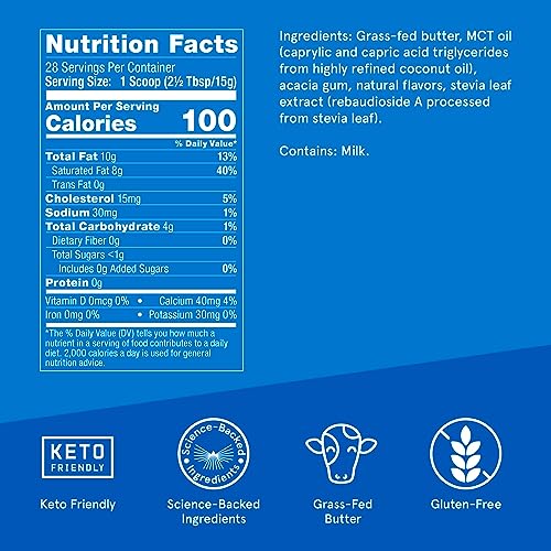 Bulletproof French Vanilla Creamer, 14.8 Ounces, Keto Coffee Creamer with MCT Oil Bulletproof