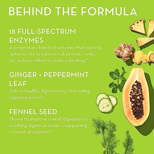 HUM Flatter Me Supplement for Daily Bloating - 18 Full Spectrum Digestive HUM