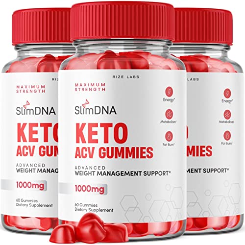 rize labs (3 Pack) SlimDNA Keto Gummies - ACV for Advanced Weight Loss with Apple Cider