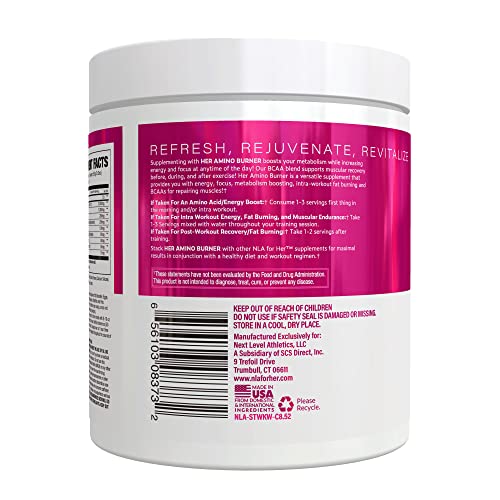 Her Thermogenic Amino Women's Pre Post & Intra Workout Booster (Strawberry Kiwi,30 Servings) NLA for Her
