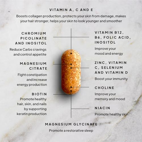 SELF NUTRITION Vegan Multivitamins for Women -Expert Designed 28 Nutrients – Boost Energy SELF NUTRITION