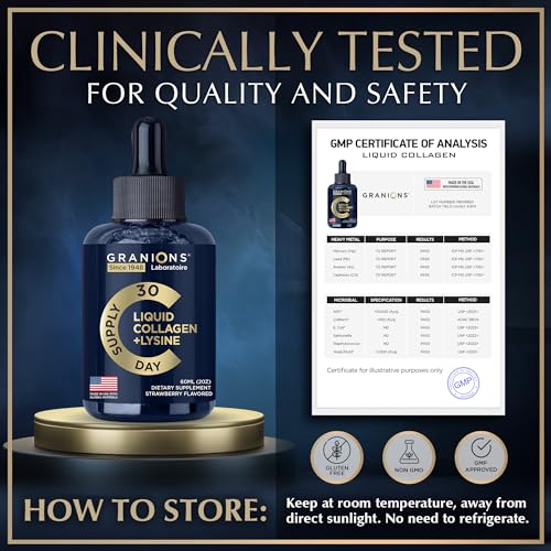 Liquid Collagen Peptides with Biotin and Lysine - Max Hair Skin and Nails Liquid Collagen