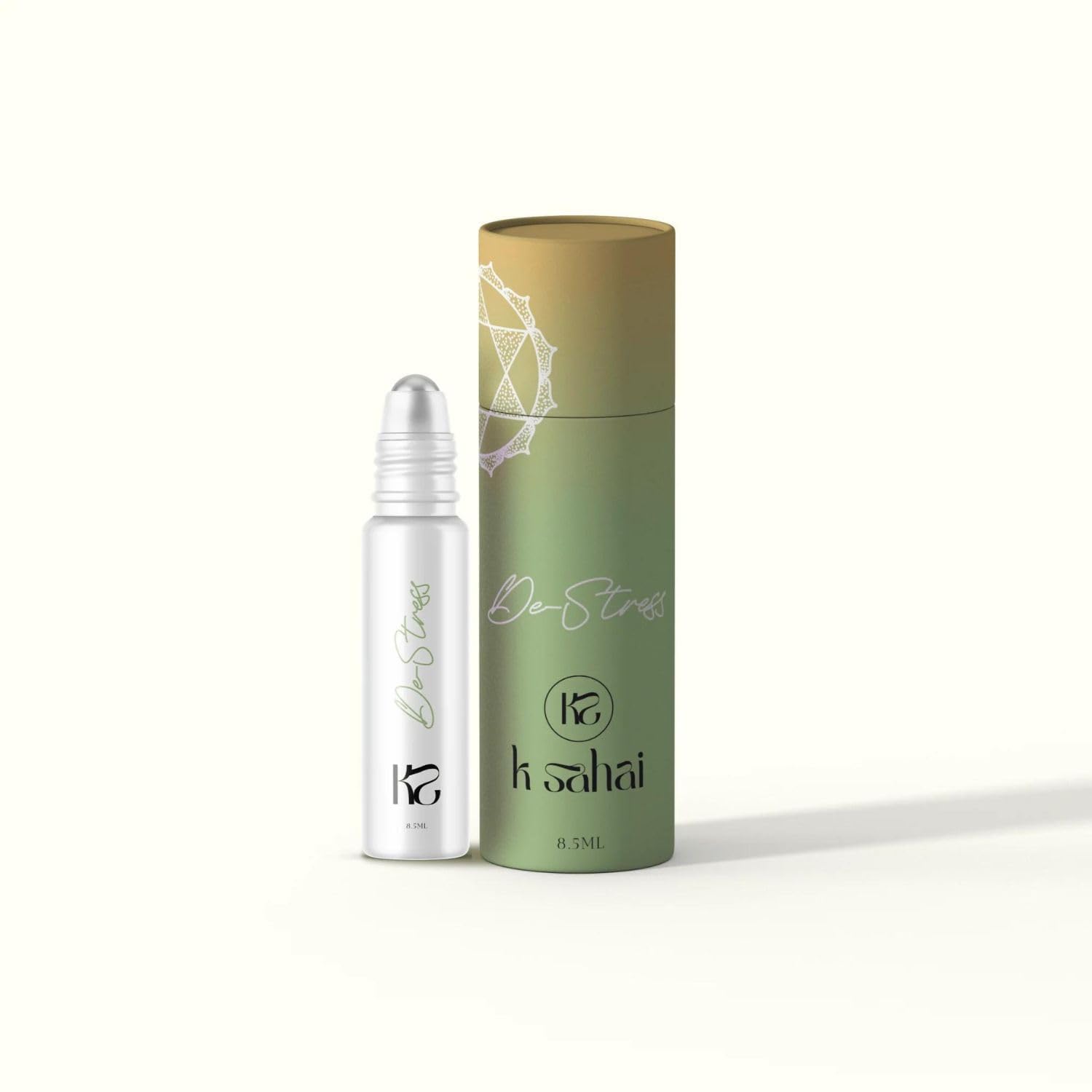 KSAHAI De-Stress Essential Oil Roll-On [8ml] Organic Jojoba, Lavender, Ylang-Ylang Oil KSAHAI