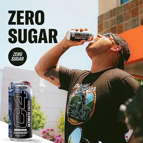 C4 Ultimate x Wounded Warrior Project Sugar Free Energy Drink Freedom Ice | 16oz