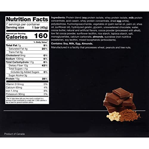 ProtiWise – High Protein 15g Bar | 7/Box | Weight Loss, Diet, KETO Friendly, Hunger Control ProtiWise - By Doctors Weight Loss