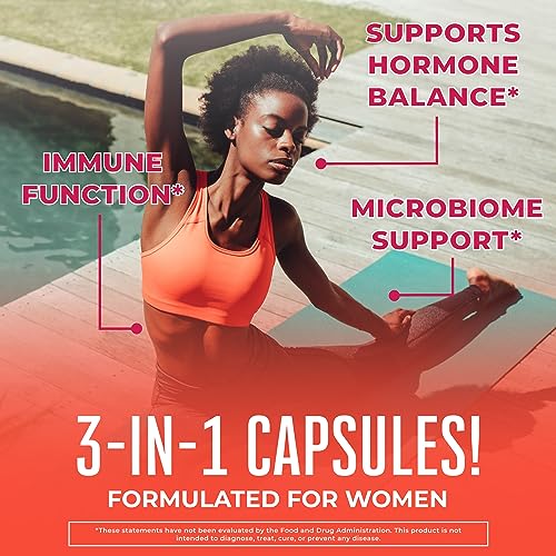 MaryRuth's 3-in-1 Daily Health Probiotics for Women | Clinically Tested | Hormone Support