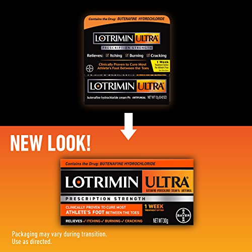 Lotrimin Ultra 1 Week Athlete's Foot Treatment - Antifungal Cream, 30 Gram