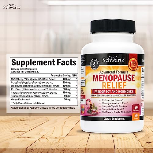 Herbal Menopause Relief for Women - Menopause Support for Mood & Hormone Balance BioSchwartz