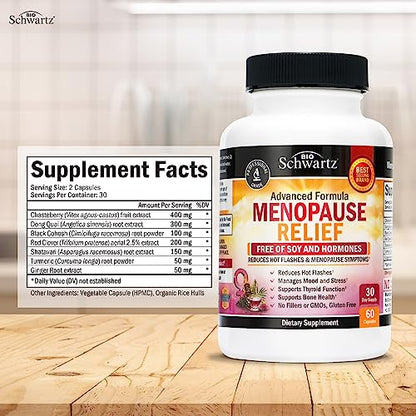 Herbal Menopause Relief for Women - Menopause Support for Mood & Hormone Balance