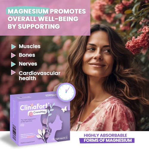 ClimaFort® CronoMag | Magnesium for Women in Menopause | The Right Magnesium at The Right time Climafort