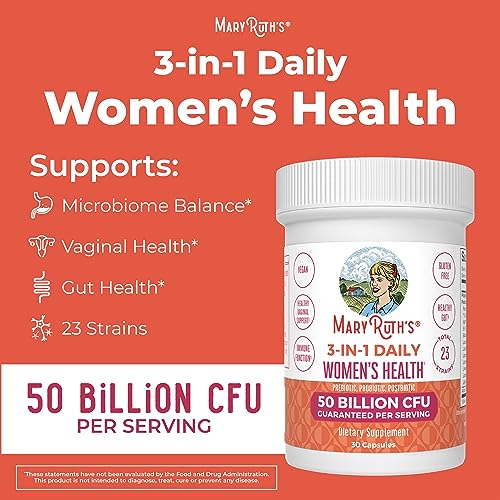 MaryRuth's 3-in-1 Daily Health Probiotics for Women | Clinically Tested | Hormone Support